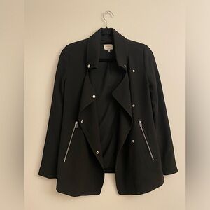Aritzia Wilfred Black Mayet Moto Blazer